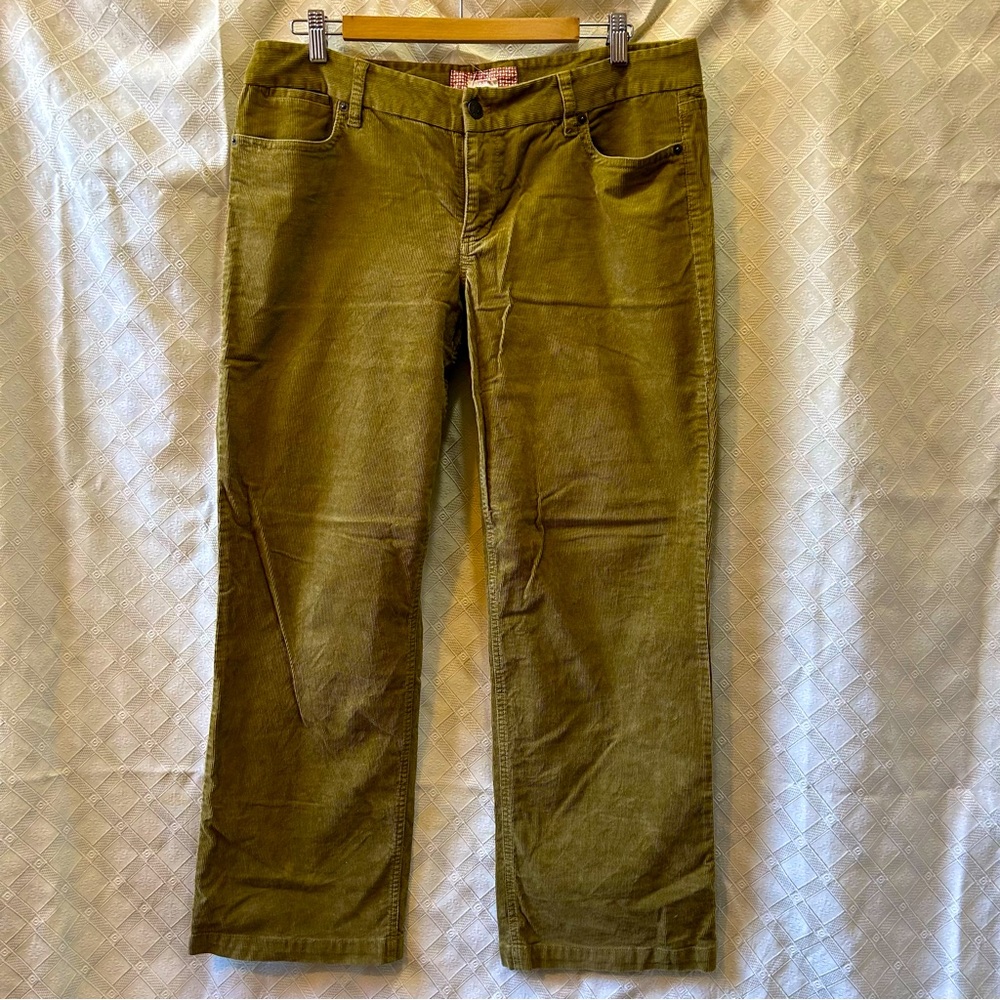 JCrew Size 33S Bootcut Corduroy Pants (Olive Green)